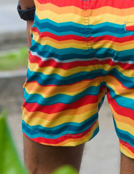 Bora Bora Tailored Swim Shorts - Rainbow