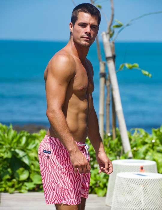 Men's Bora Bora Tailored Swim Shorts - Zig Zag Maze
