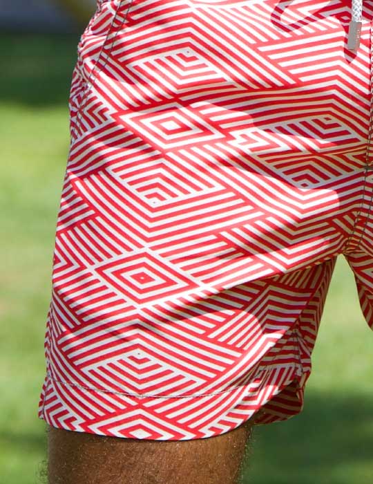 Men's Bora Bora Tailored Swim Shorts - Zig Zag Maze