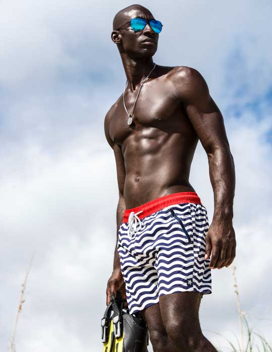 Men's Cannes Sports Swim Shorts - Wave
