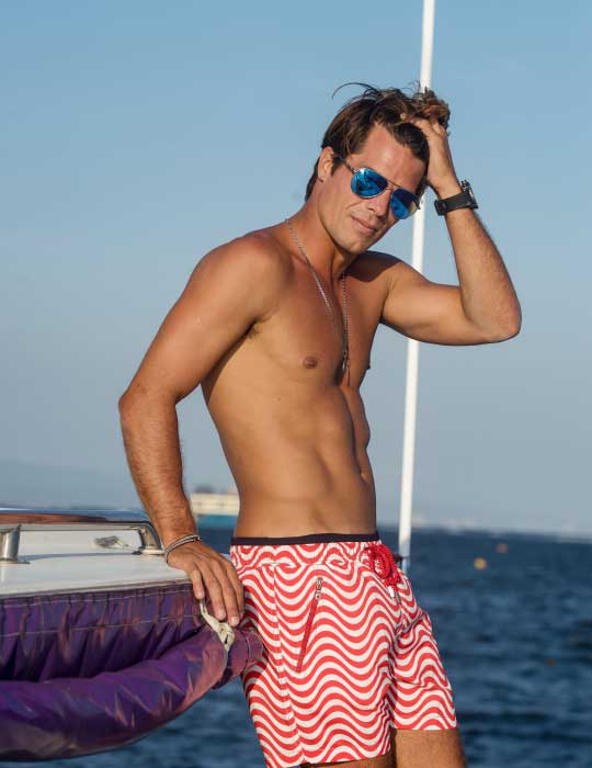 Men's Cannes Sports Swim Shorts - Wave