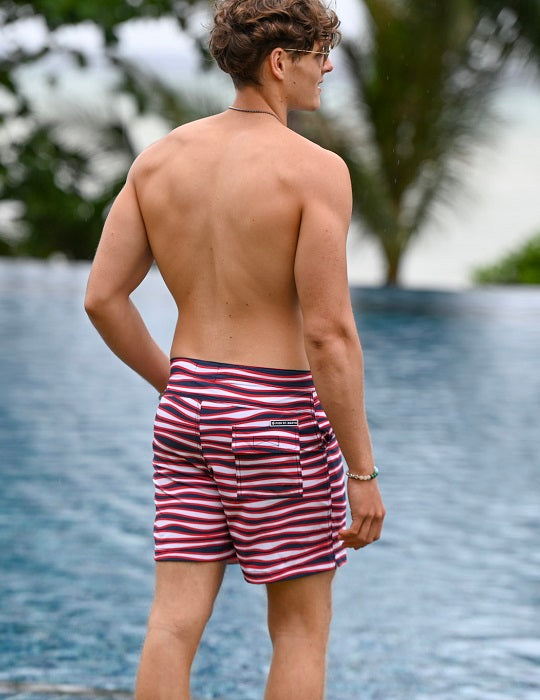 Gustavia Patterned Tailored Swim Shorts - Ripple