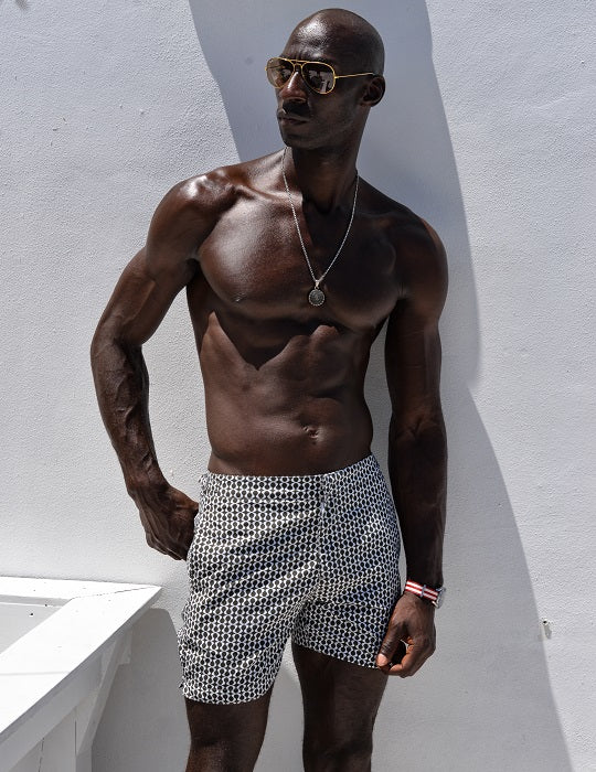 Hamptons Tailored Swim Shorts - Peace Small