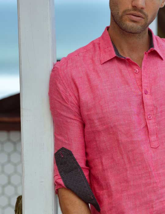 Sardinia Long Sleeve Pull on Linen Shirts