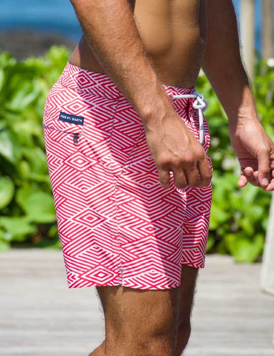 Men's Bora Bora Tailored Swim Shorts - Zig Zag Maze