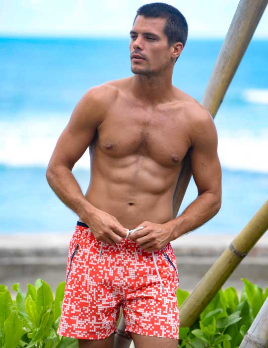 Men's Cannes Sports Swim Shorts - Morse Code