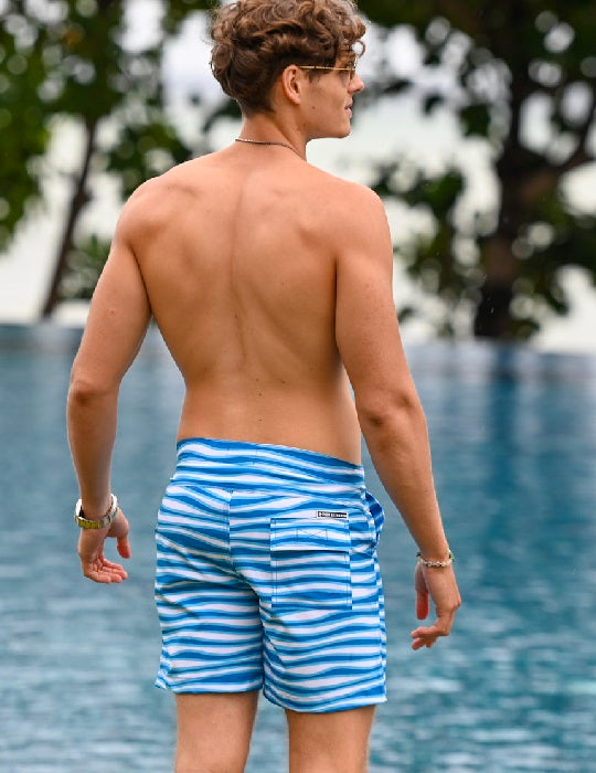 Gustavia Patterned Tailored Swim Shorts - Ripple