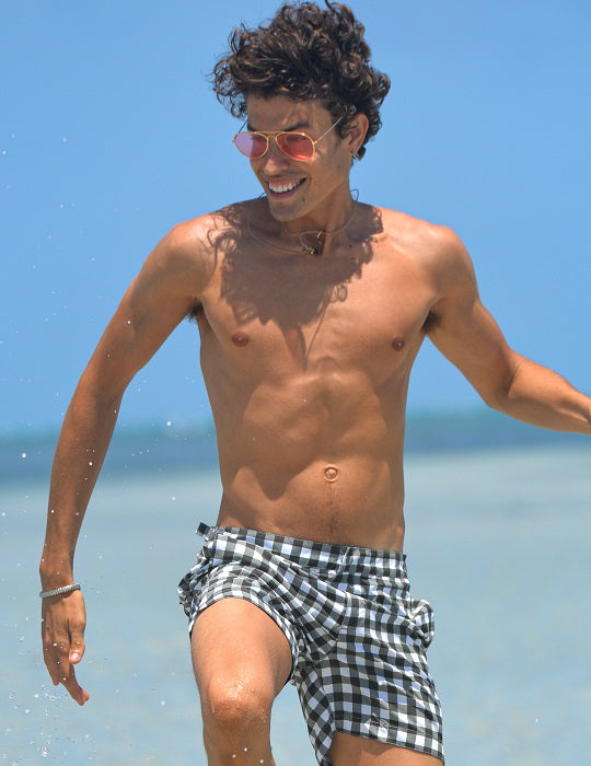 Hamptons Tailored Swim Shorts - Gingham