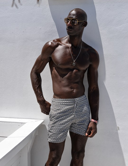 Hamptons Tailored Swim Shorts - Peace Small