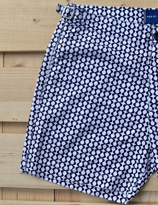 Hamptons Tailored Swim Shorts - Peace Small