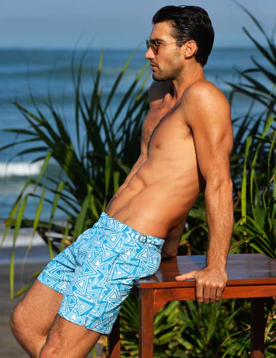 Hamptons Tailored Swim Shorts - Triangles