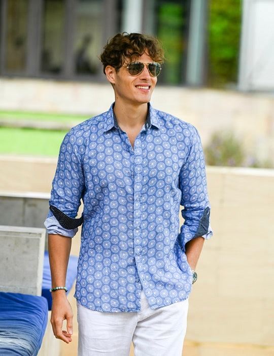 Men's St-Jean Lightweight Cotton Voile Shirt – Riviera Bloom