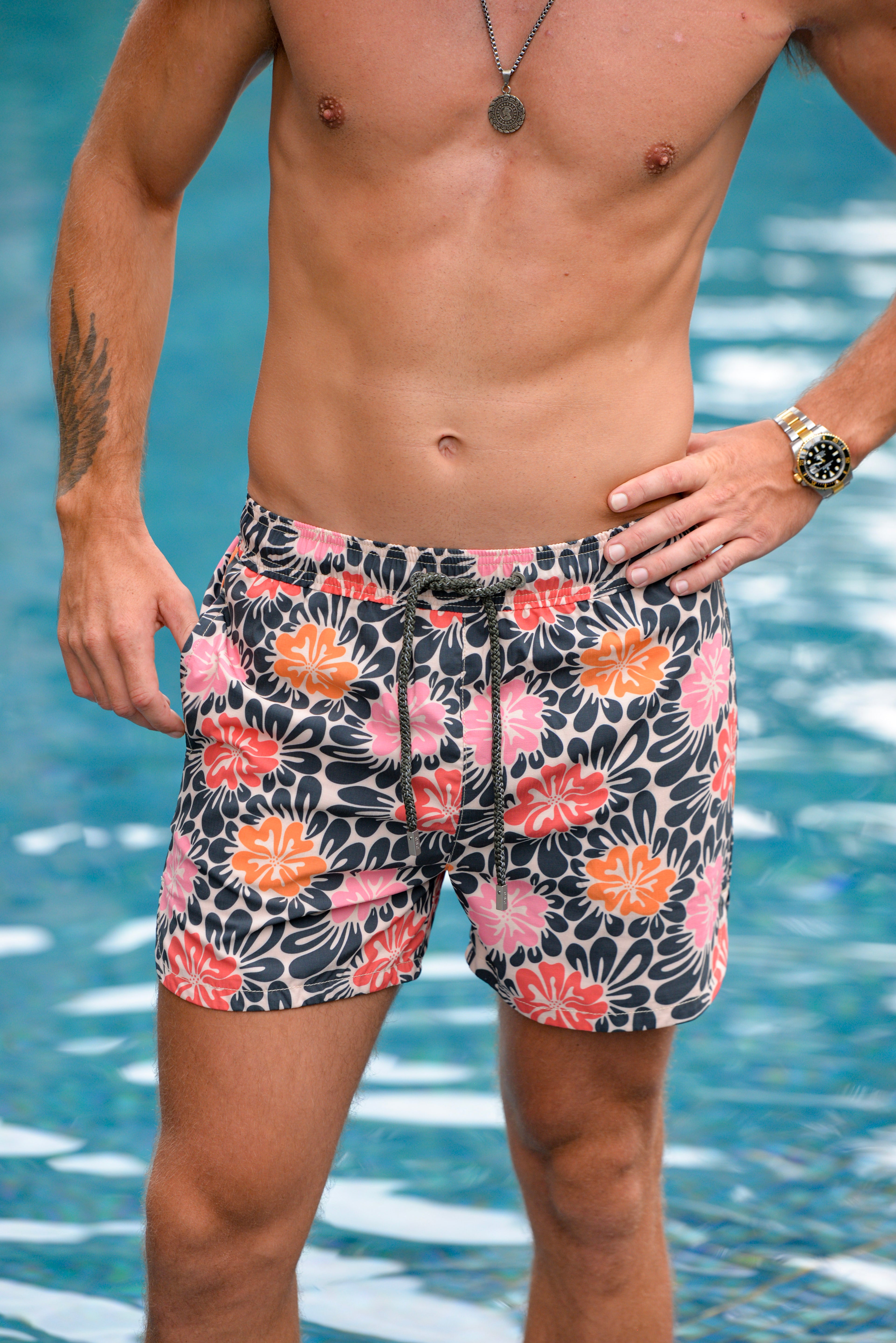 Men's Lebron Sports Swim Shorts - Tropical Splash