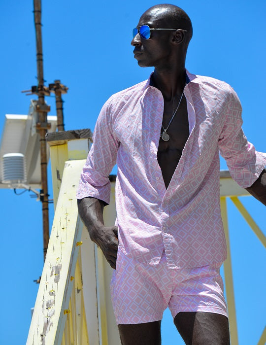 Bora Bora Tailored Swim Shorts - Checkers