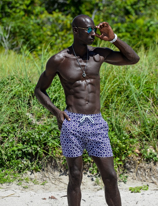 Bora Bora Tailored Swim Shorts - Checkers