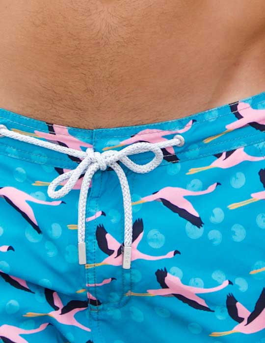 Men's Bora Bora Tailored Swim Shorts - Flamingo