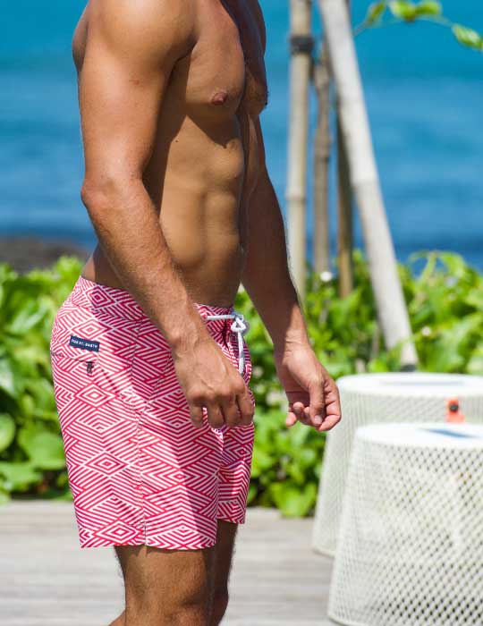 Men's Bora Bora Tailored Swim Shorts - Zig Zag Maze