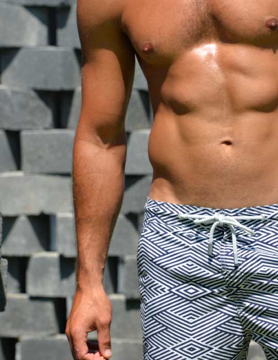 Men's Bora Bora Tailored Swim Shorts - Zig Zag Maze