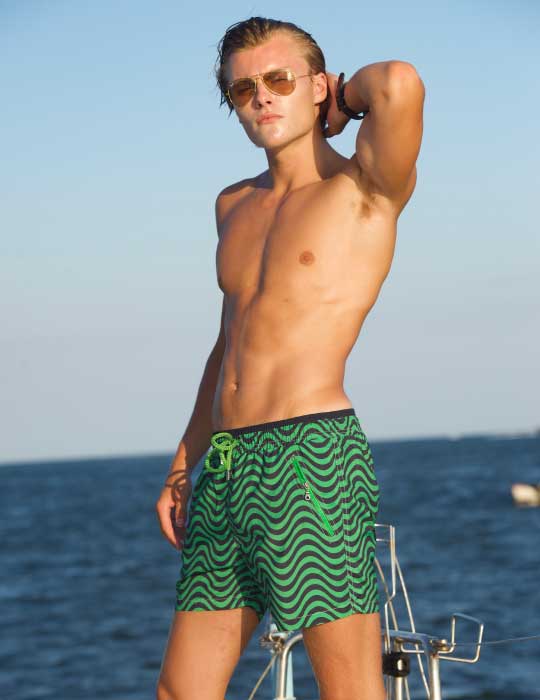 Men's Cannes Sports Swim Shorts - Wave