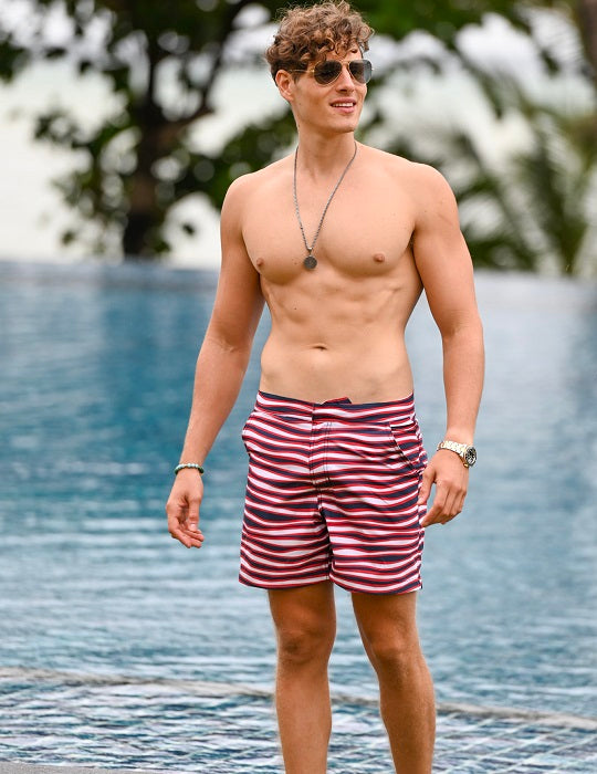 Gustavia Patterned Tailored Swim Shorts - Ripple