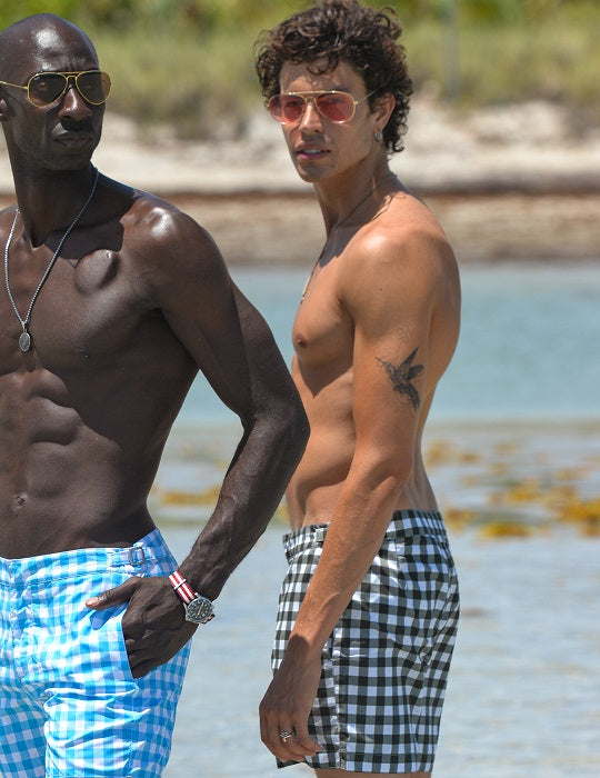 Hamptons Tailored Swim Shorts - Gingham