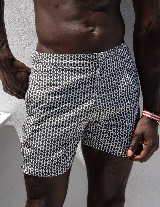 Hamptons Tailored Swim Shorts - Peace Small