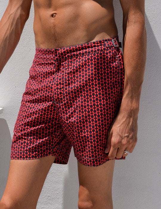 Hamptons Tailored Swim Shorts - Peace Small