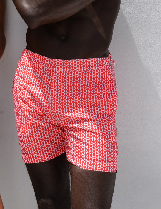 Hamptons Tailored Swim Shorts - Peace Small