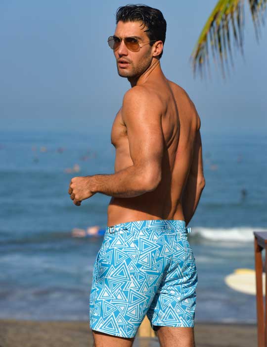 Hamptons Tailored Swim Shorts - Triangles
