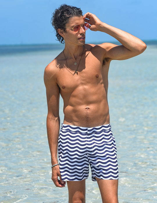 Hamptons Tailored Swim Shorts - Wave