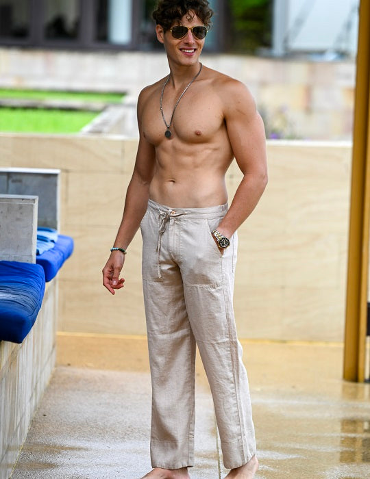 Mykonos Linen Pants - Timeless Coastal Style