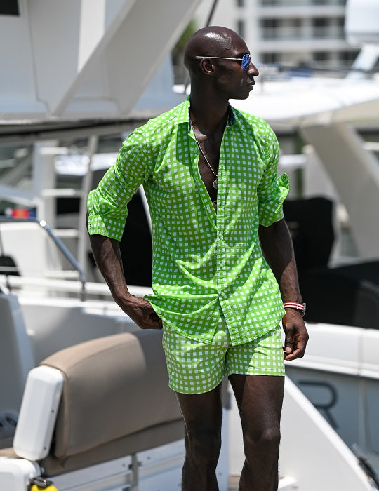 Pier Sports Swim - Gingham Small