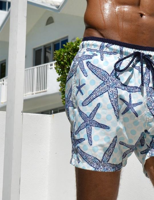 Men's Pier Sports Swim Shorts - Starfish
