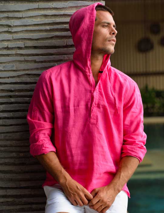 Venice Beach Solid Linen Hoodies