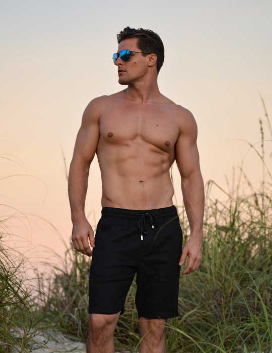Bahamas Linen Shorts - Men’s Mid-Rise Knee-Length Casual Shorts