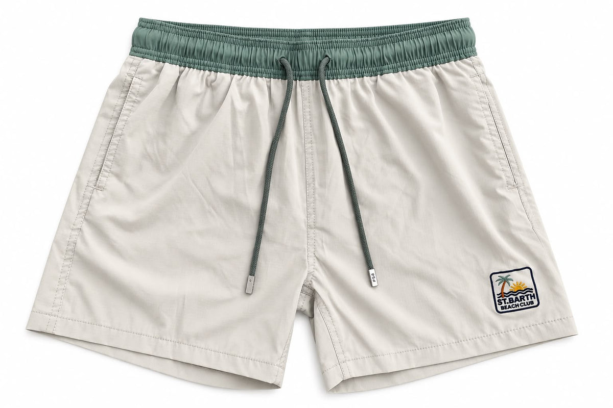 Pier Terra Collection - Pier St Barth Sage Green Sports Swim Shorts