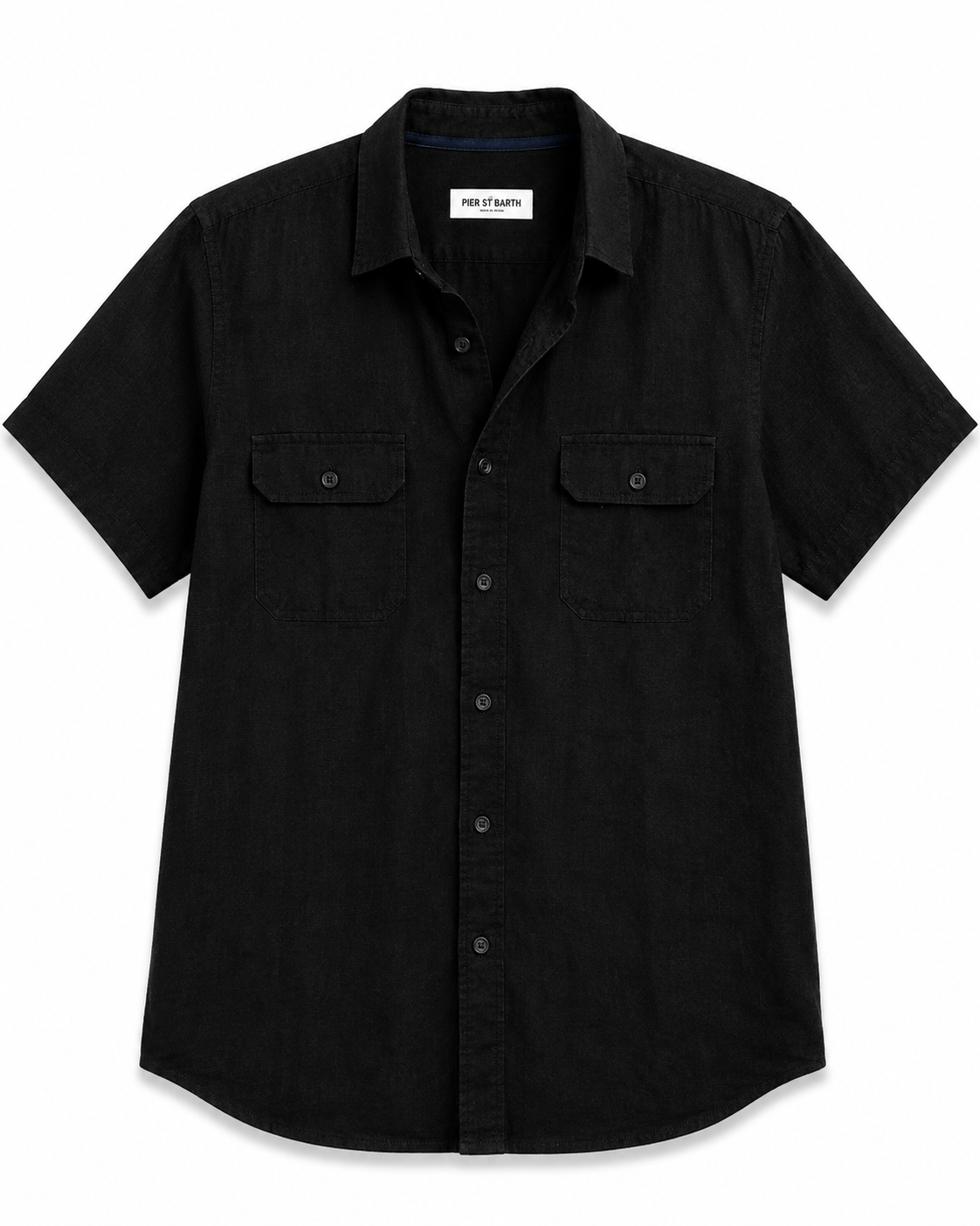 Men's Aruba Solid Short Sleeve Cargo Linen Shirts