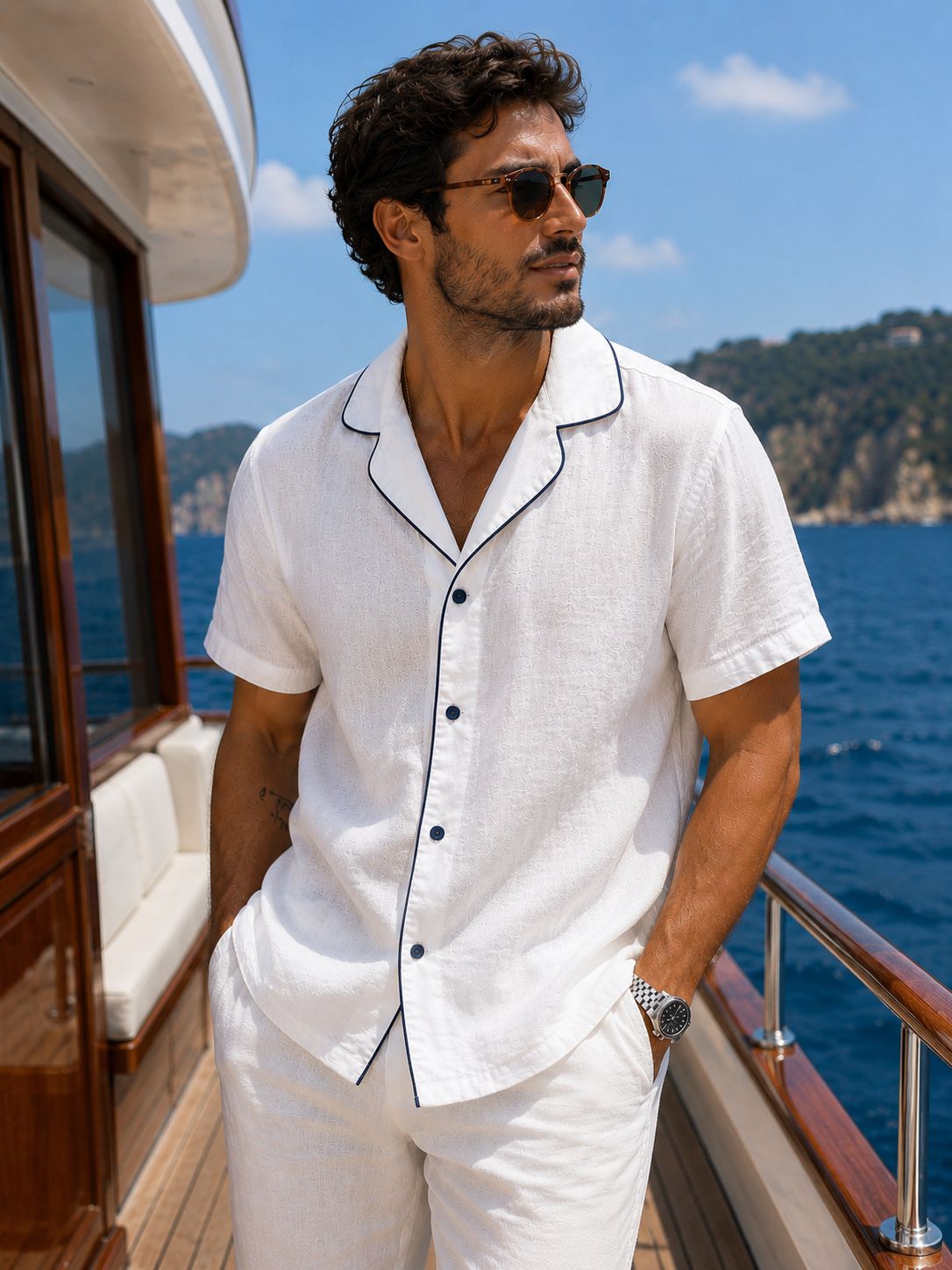 Men's Yacht Club Linen Shirt