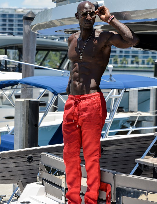 Bahamas Linen Pants – Straight-Cut Resort Style