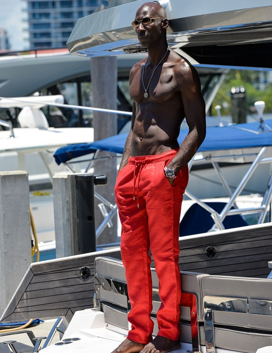 Bahamas Linen Pants – Straight-Cut Resort Style