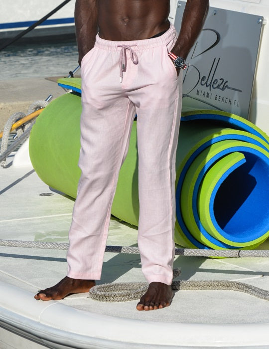 Bahamas Linen Pants – Straight-Cut Resort Style
