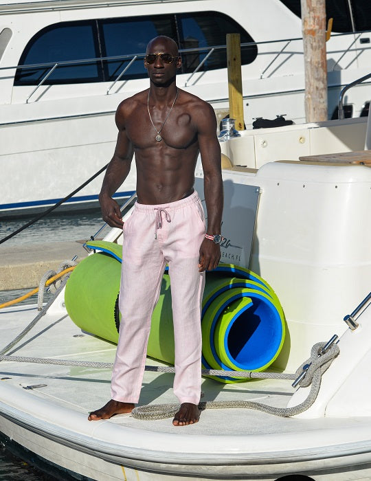 Bahamas Linen Pants – Straight-Cut Resort Style