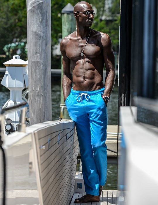 Bahamas Linen Pants – Straight-Cut Resort Style
