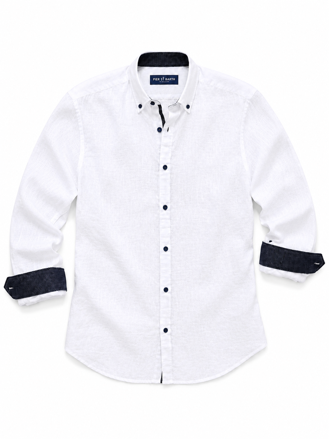 Men's Banks Long Sleeve Linen Button Down Shirts