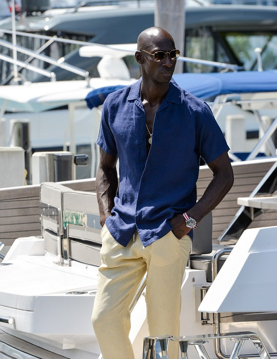 Bahamas Linen Pants – Straight-Cut Resort Style