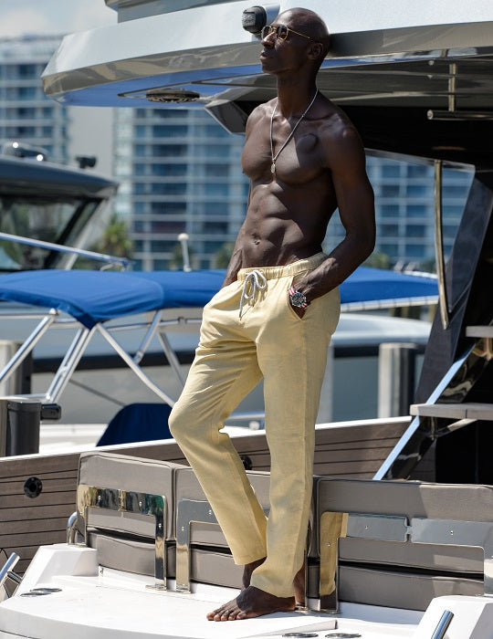 Bahamas Linen Pants – Straight-Cut Resort Style