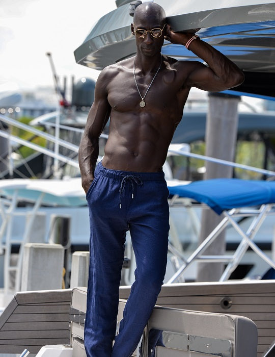 Bahamas Linen Pants – Straight-Cut Resort Style