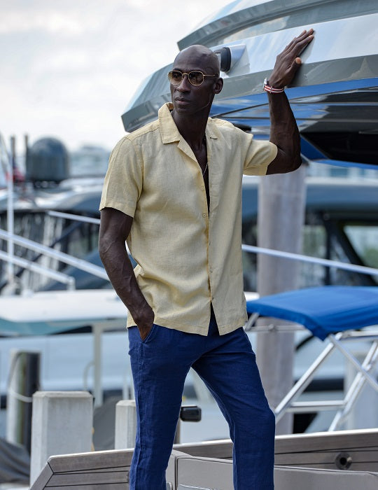 Bahamas Linen Pants – Straight-Cut Resort Style