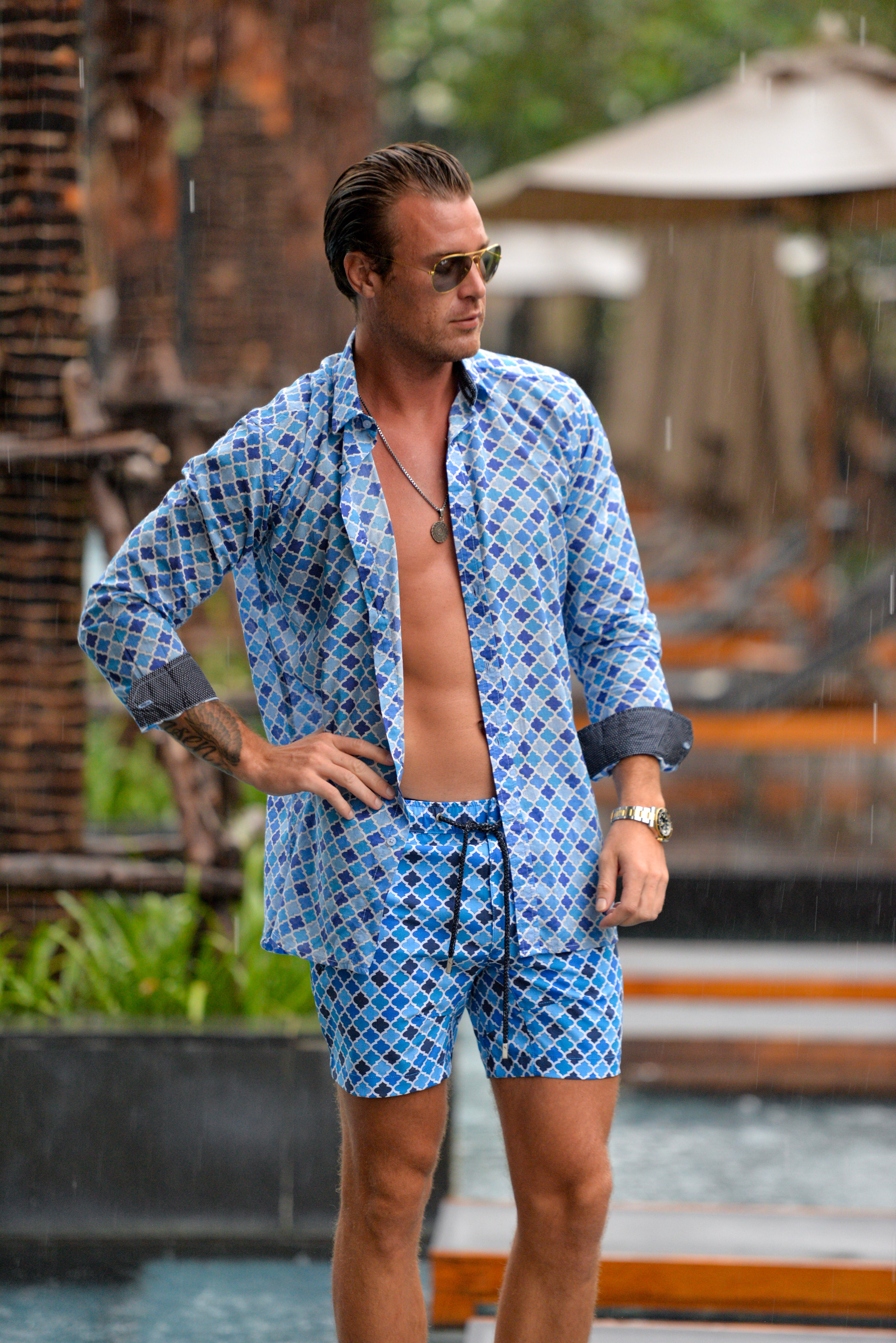 Men's St-Jean Lightweight Cotton Voile Shirt - Gustavia Tite