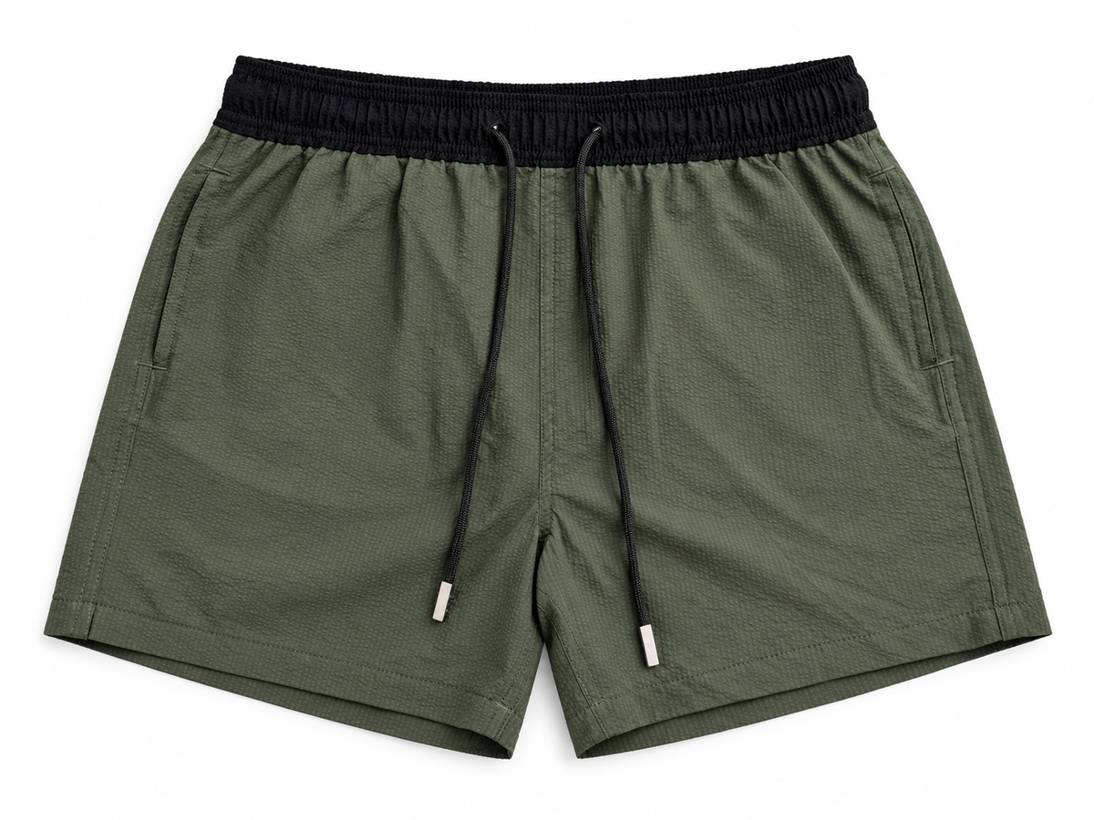 Pier Terra Collection - Pier St Barth Military Green Swim Shorts